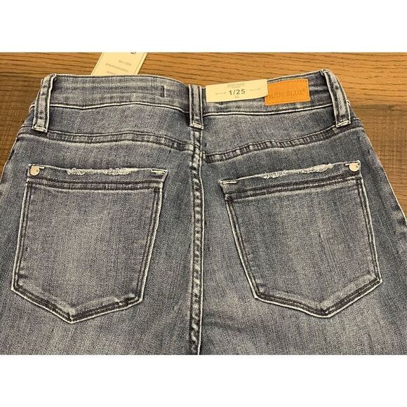 Judy Blue Relaxed Fit Mid-Rise Denim Jeans with braided leg detail - Picture 4 of 10